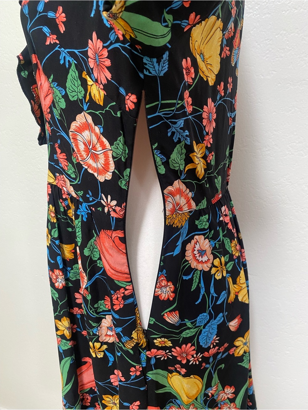 Maeve Anthropologie Bloedel Floral Midi Dress US 8P Pockets Side Zip - Picture 9 of 16